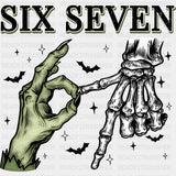 Six Seven - Skeleton DTF Transfers ready2transfer Dark Color Design (See Imaging)