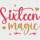 Sixteen Magic - Sweet 16 DTF Transfers ready2transfer