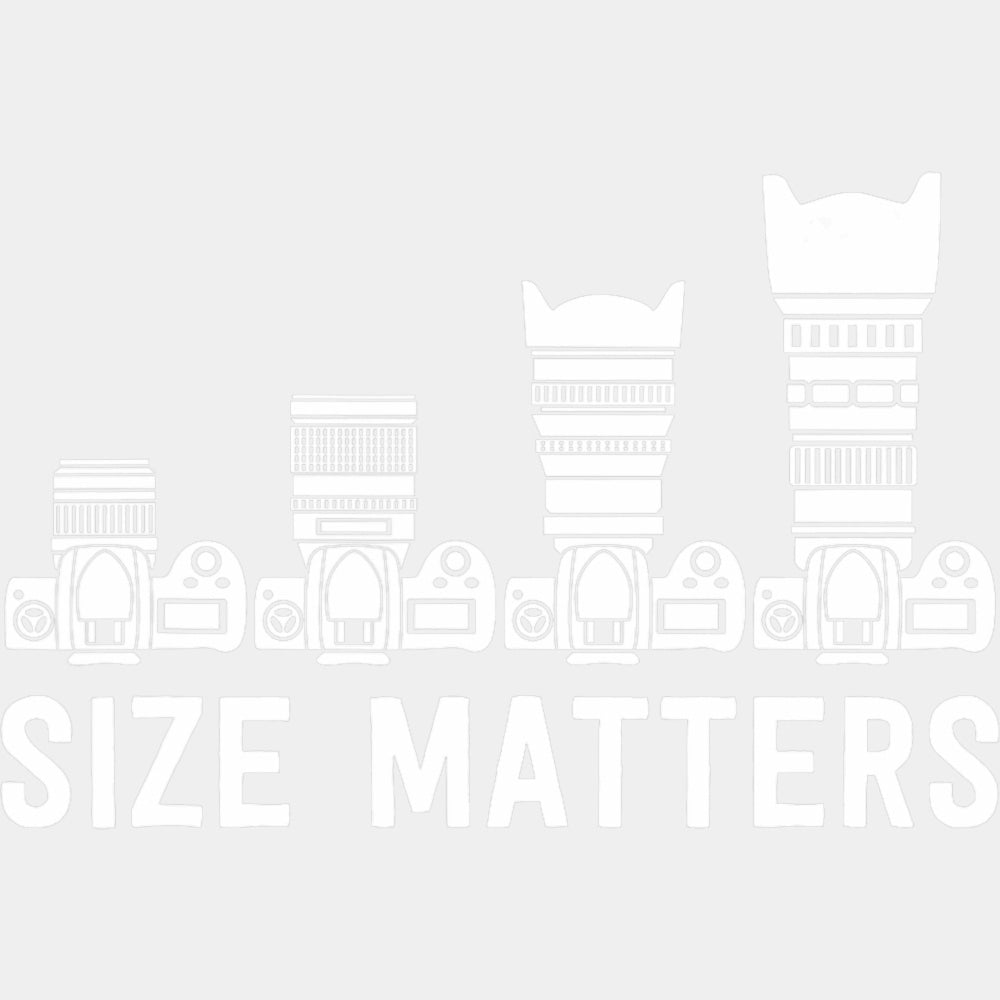 Size Matters B&W Lenses - Photography DTF Transfers ready2transfer Light Color Design (See Imaging)