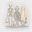 Skeleton, Girl, Ghost - Skeleton DTF Transfers ready2transfer