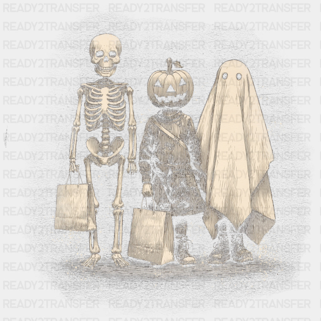 Skeleton, Girl, Ghost - Skeleton DTF Transfers ready2transfer