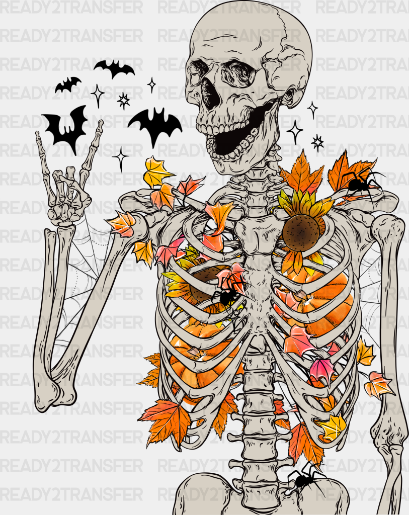 Skeleton Halloween Design Dtf Transfer