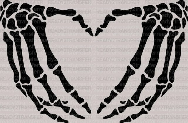 SKELETON HAND LOVE DTF Transfer ready2transfer