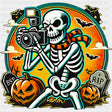 Skeleton Photographer - Photography DTF Transfers ready2transfer