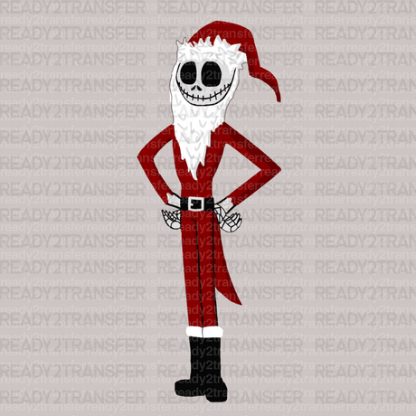 Skeleton Santa Claus DTF Transfer - ready2transfer