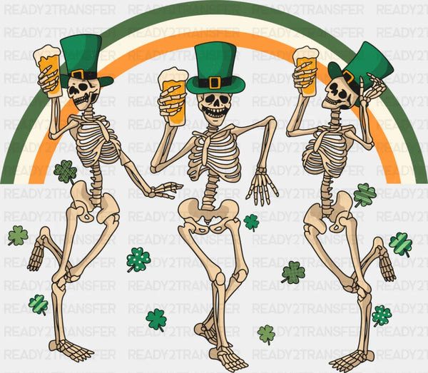 Skeletons Clovers Rainbow - St. Patrick's Day DTF Transfer