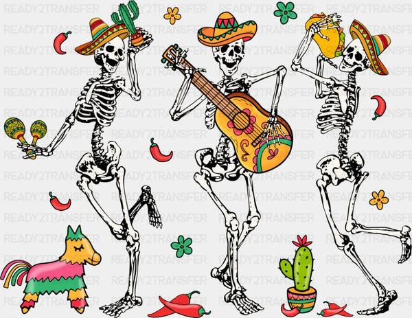Skeletons Dancing - Cinco De Mayo DTF Transfer