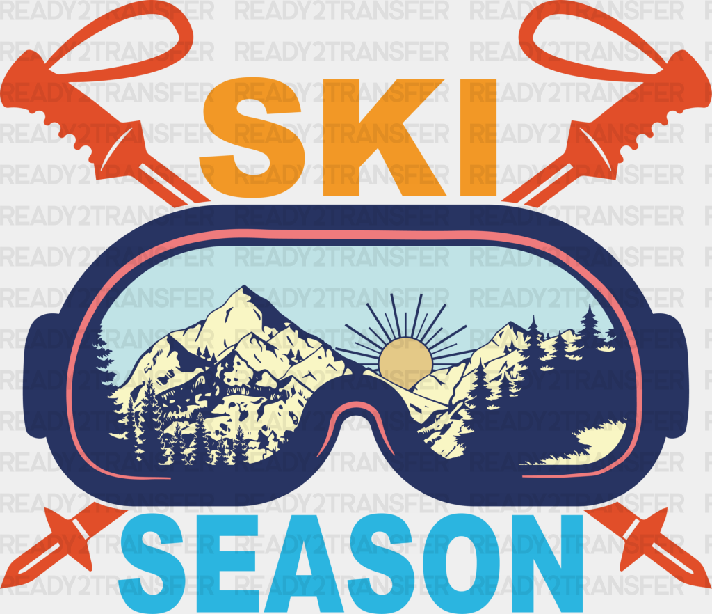 Ski Season - Skiing Dtf Heat Transfer