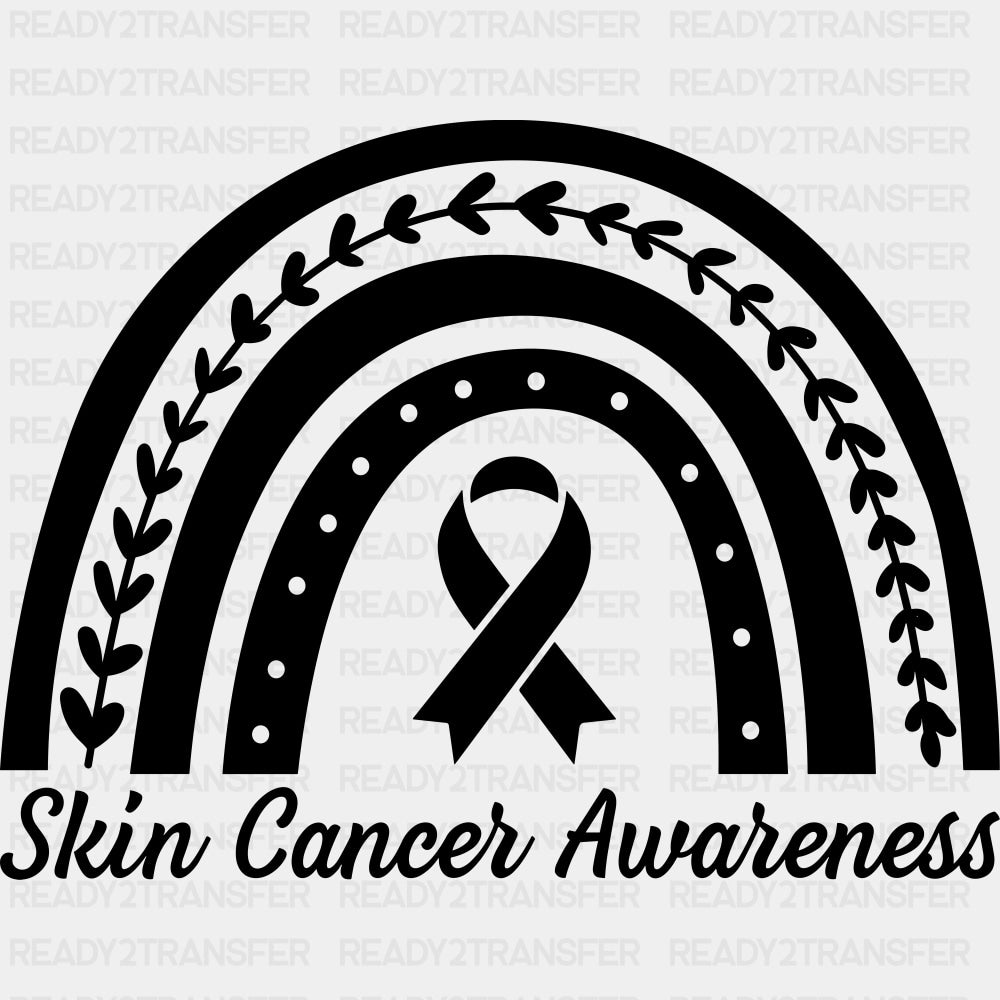Skin Cancer Awareness Rainbow - Melanoma DTF Transfers - Adult Unisex - S & M (10’’) / Dark Color Design (See Imaging)