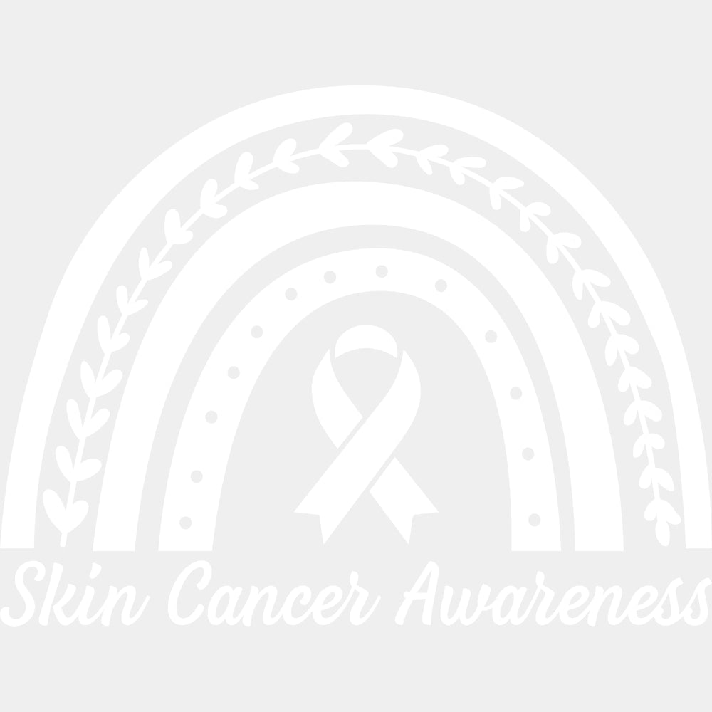 Skin Cancer Awareness Rainbow - Melanoma DTF Transfers - Adult Unisex - S & M (10’’) / Light Color Design (See Imaging)