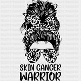 Skin Cancer Warrior Girl - Melanoma DTF Transfers - Adult Unisex - S & M (10’’) / Dark Color Design (See Imaging)