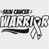 Skin Cancer Warrior - Melanoma DTF Transfers - Adult Unisex - S & M (10’’) / Dark Color Design (See Imaging)