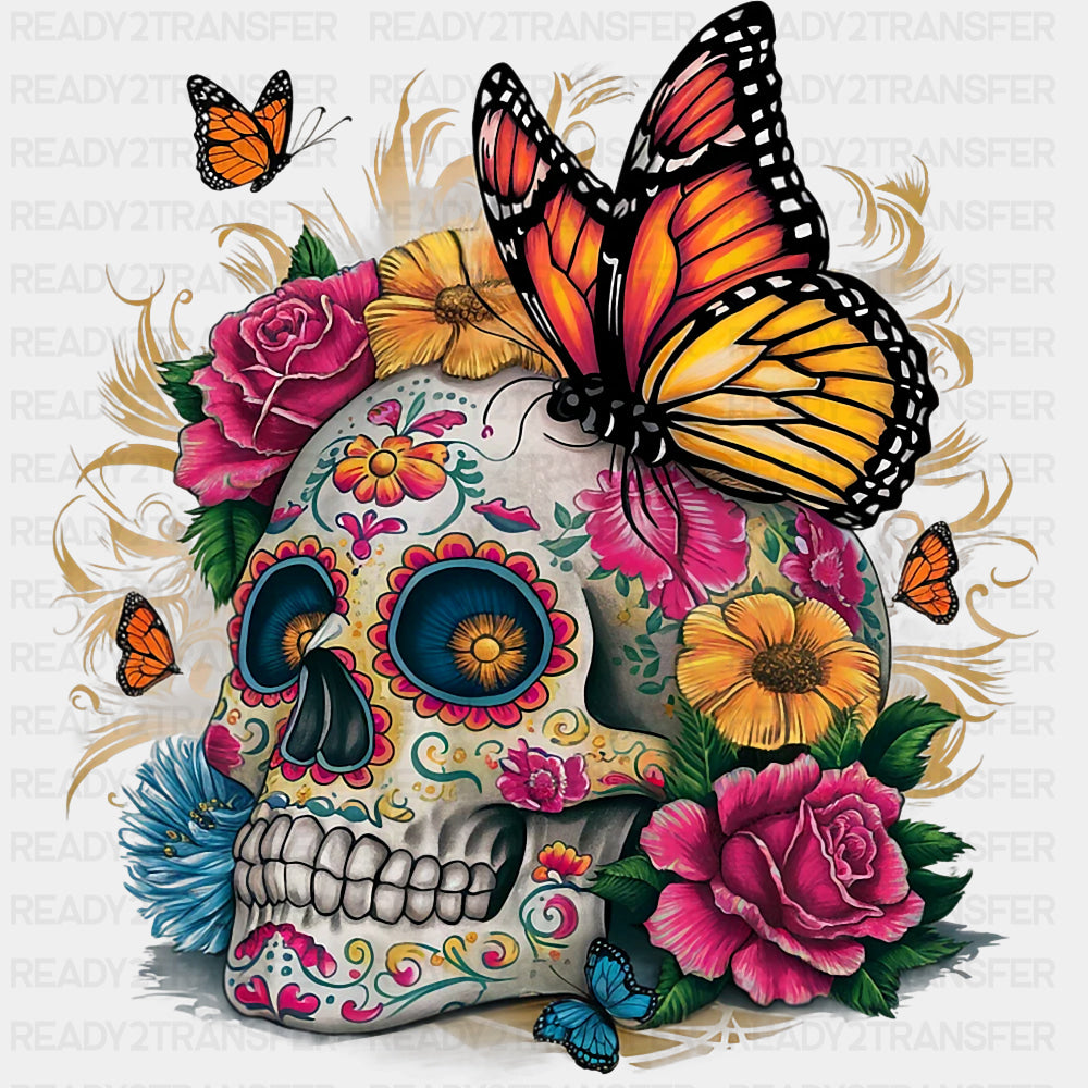 Skull & Butterfly - Day of the Dead DTF Transfers ready2transfer