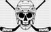 Skull Hockey Design - Hockey DTF Heat Transfer ready2transfer Black