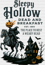 Sleepy Hollow Dead And Breakfast - Halloween DTF Transfer