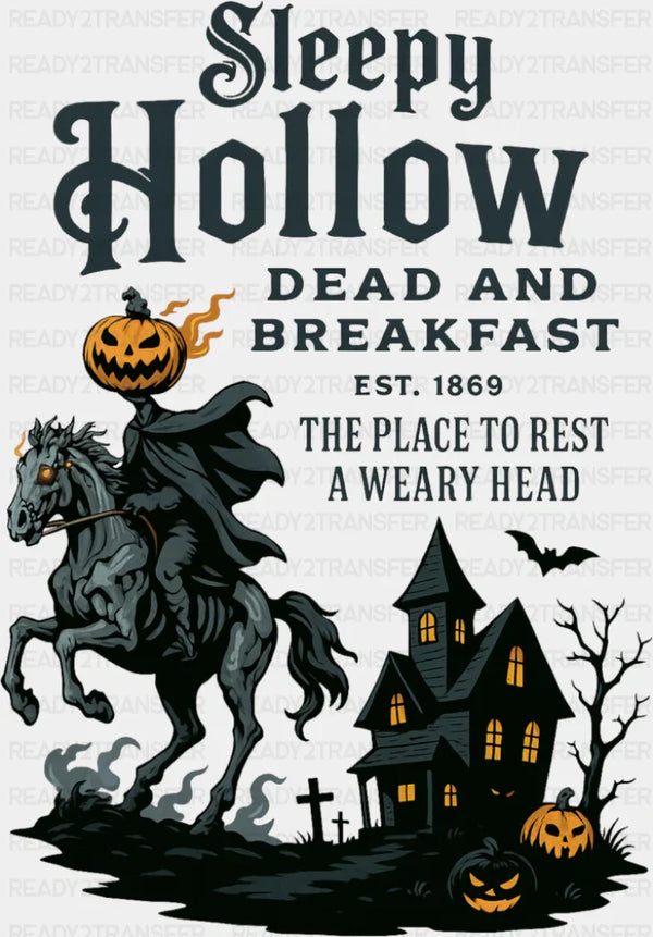 Sleepy Hollow Dead And Breakfast - Halloween DTF Transfer