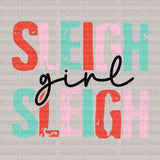 SLEIGH X GIRL SLEIGH DTF Transfer ready2transfer