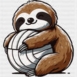 Sloth & Volleyball - Volleyball DTF Transfers ready2transfer
