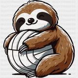 Sloth & Volleyball - Volleyball DTF Transfers ready2transfer