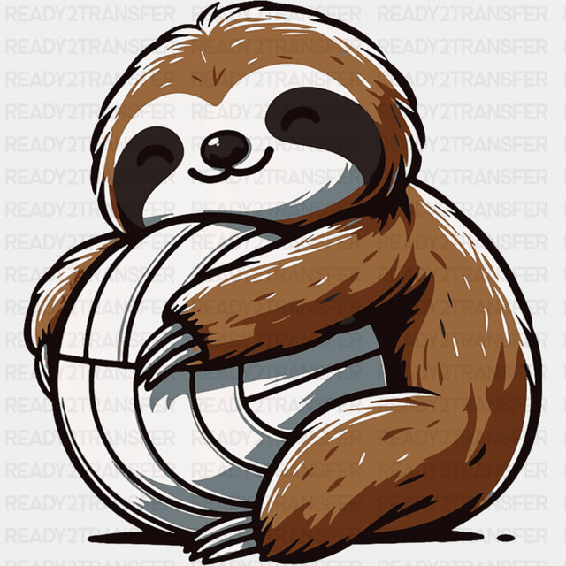 Sloth & Volleyball - Volleyball DTF Transfers ready2transfer