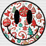 Smile Face Christmas Design - Dtf Heat Transfer