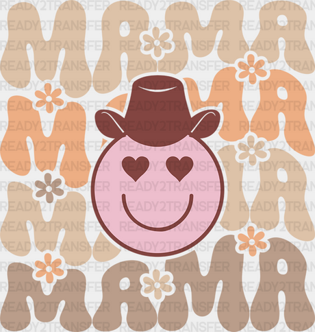 Smile Face Mama Design - Cowgirl Dtf Transfers