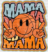 Smiley Basketball Mama Design - Dtf Heat Transfer