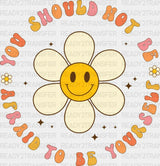 Smiley Face Daisy Dtf Transfer