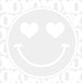 SMILEY FACE XOXO DTF Transfer ready2transfer White