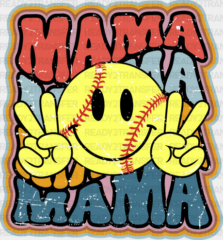 Smiley Mama Design - Softball Dtf Heat Transfer