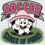 Smiley Soccer State Of Mind - Dtf Heat Transfer