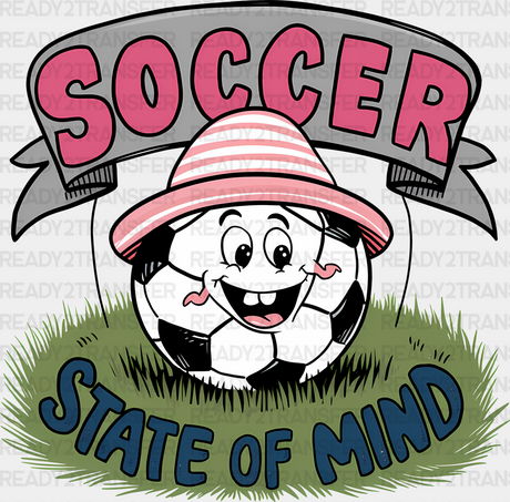 Smiley Soccer State Of Mind - Dtf Heat Transfer