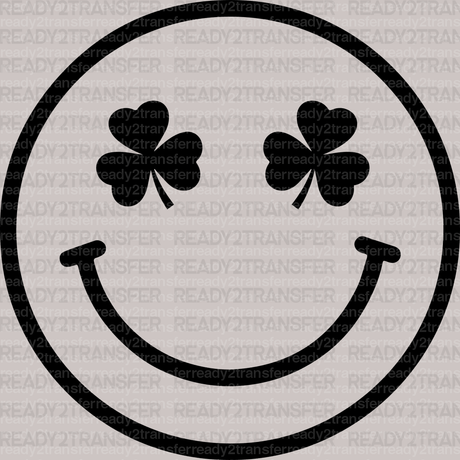 Smiley St. Patrick's Day DTF Heat Transfer, Saint Patricks Day Design, St Paddys Day DTF - ready2transfer