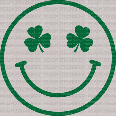 Smiley St. Patrick's Day DTF Heat Transfer, Saint Patricks Day Design, St Paddys Day DTF - ready2transfer