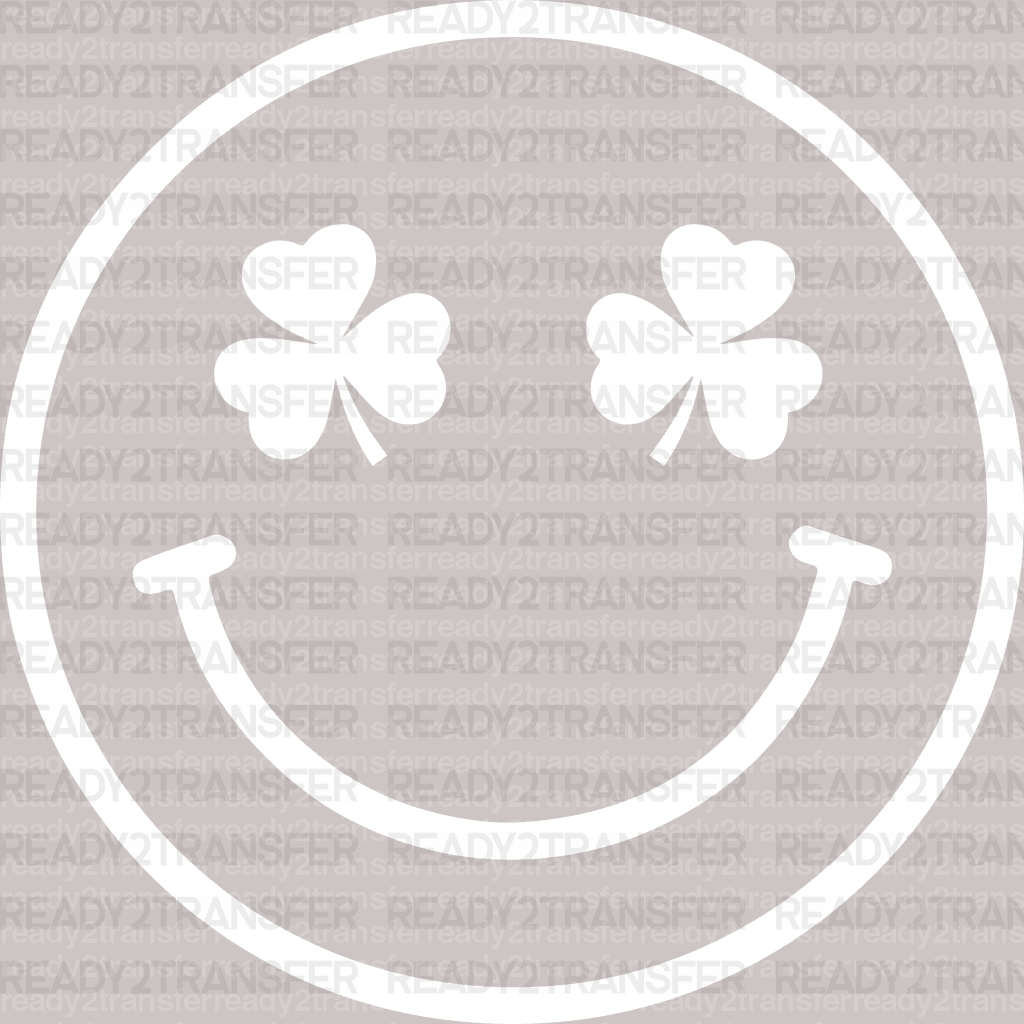 Smiley St. Patrick's Day DTF Heat Transfer, Saint Patricks Day Design, St Paddys Day DTF - ready2transfer