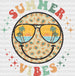 Smiley Summer Vibes Summer DTF Transfer ready2transfer Black