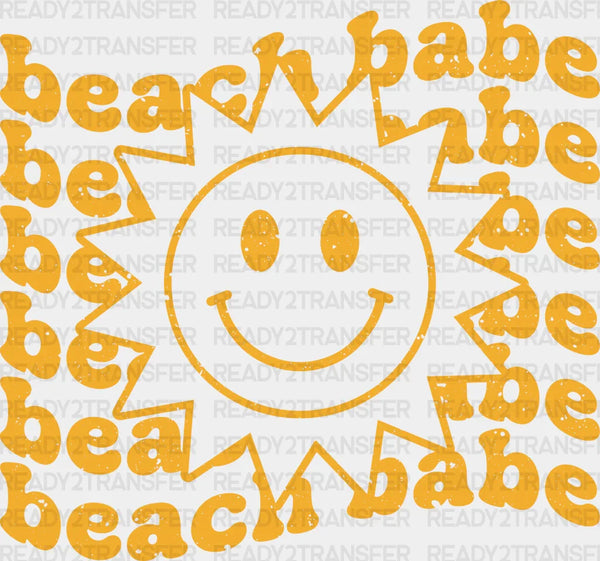 Smiley Sun Beach Babe Summer DTF Transfer