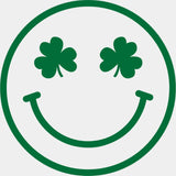 Smileys Black Green White - St. Patrick’s Day DTF Transfer Adult Unisex - S & M (10’’) / Green Color Design (See