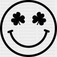 Smileys Black Green White - St. Patrick’s Day DTF Transfer Adult Unisex - S & M (10’’) / Dark Color Design (See Imaging)