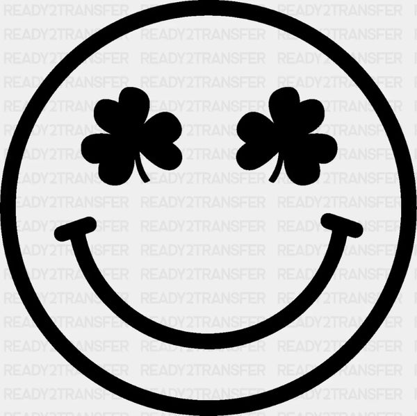 Smileys Black Green White - St. Patrick's Day DTF Transfer