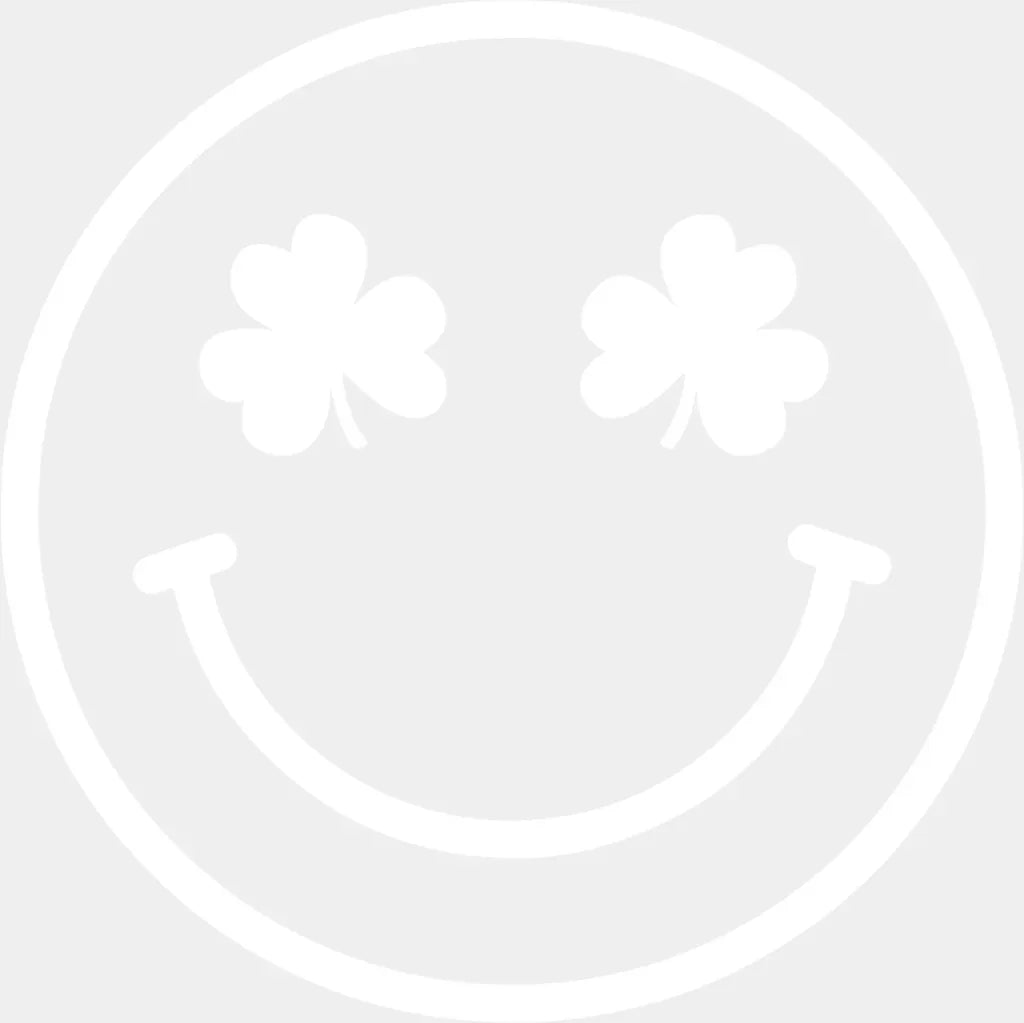 Smileys Black Green White - St. Patrick’s Day DTF Transfer Adult Unisex - S & M (10’’) / Light Color Design (See
