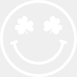 Smileys Black Green White - St. Patrick’s Day DTF Transfer Adult Unisex - S & M (10’’) / Light Color Design (See