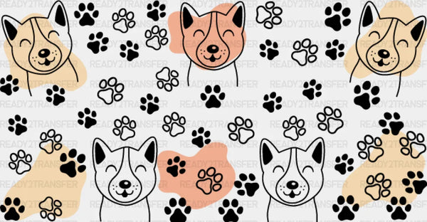 Smiling Dog - Pets Cup Wrap UV Sticker Permanent UV DTF Decal