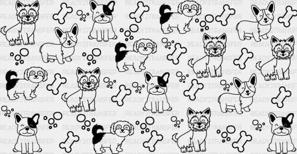 Smiling Dogs - Pets Cup Wrap UV Sticker Permanent UV DTF Decal