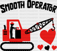 Smooth Operator Heart - Valentine’s Day Dtf Transfer Adult Unisex S & M (10’’) / Dark Color