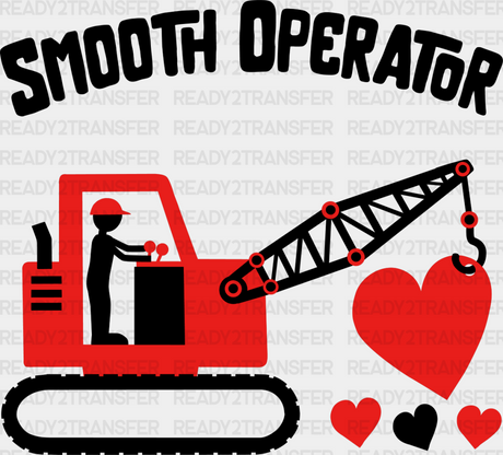 Smooth Operator Heart - Valentine’s Day Dtf Transfer Adult Unisex S & M (10’’) / Dark Color