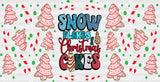Snowflakes And Christmas Cakes - Cup Wrap Uv Sticker Permanent Dtf Decal