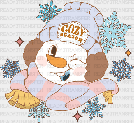 Snowman Cozy Season - Winter Iron On Dtf Transfer