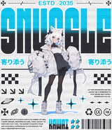 Snuggle Anime Girl - Dtf Heat Transfer Adult Unisex S & M (10’’) / Light Color Design (See Imaging)