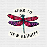 Soar To New Heights Dragonfly - Minimal UV Sticker Permanent UV DTF Decal